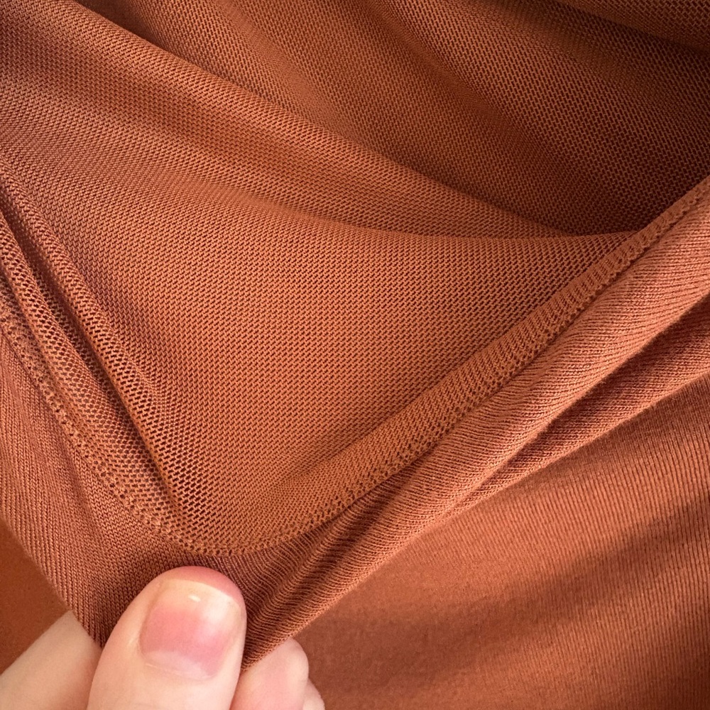 Anthropologie Brown One Shoulder Dress - Picture 3 of 3